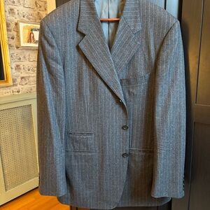Samuelsohn Charcoal Pinstripe Blazer